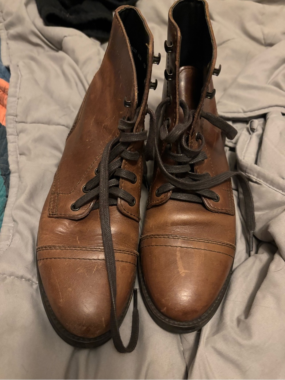 Thursday Boot Company Brown Leather Lace-Up Ankle Boots
